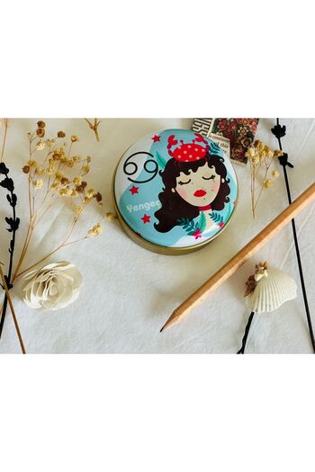 J&M jaco&Me Cancer 12 # Patterned Metal Box # Soap Box # Keychain Box # Candle Box # Small Jewelry Box