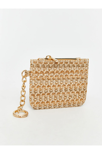 LC Waikiki Beige Straw Look Women's Wallet