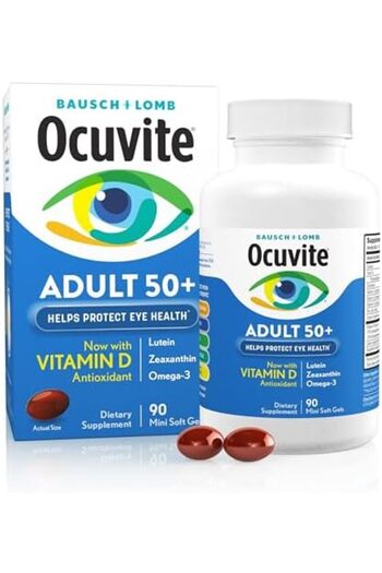 Bausch & Lomb Ocuvite, Eye Vitamin and Dietary Supplement for people aged 50 and above, 90 gel capsu