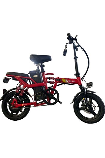Aster Electric Bike with 500W Motor and Battery 48V 10 Ah Red