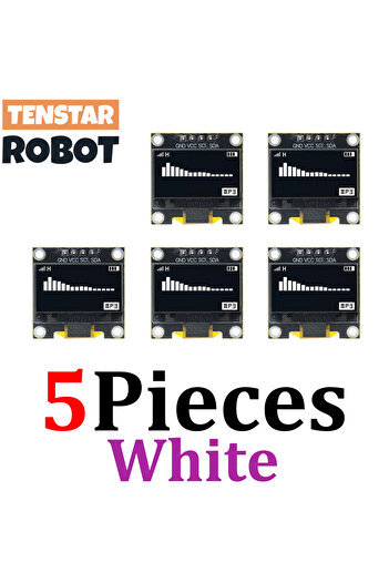 Choice1 5pcs White TENSTAR 0.96 Inch I2C OLED Display Module Driver chip SSD1315 White Blue Yellow 128X64 4P
