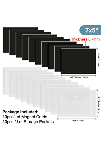 Choice C 20pcs 10pcs 12.6x17.4cm 0.7mm Rubber Magnetic Sheets, Die and Stamp Storage Magnetic Panels Magnet
