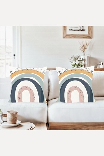 on the clouds Nordic Style Soft Colors Combination Hidden Zipper Throw Pillow Cover Sofa Pillowcase Set(2Pcs)