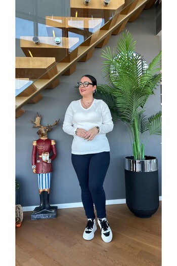 Vio Moda Büyük Beden Plus Size Corset Effect Jeans