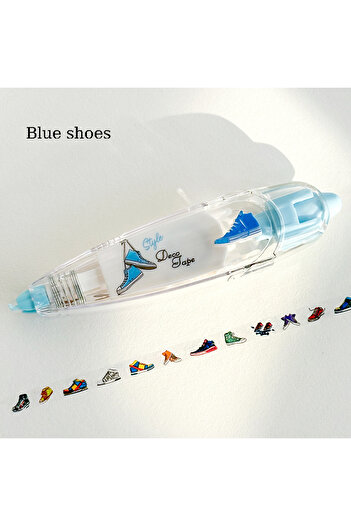 Choice Blue shoes 1pc cute DIY patterned decorative Design Correction Tape - Perfect for Decorating Diaries