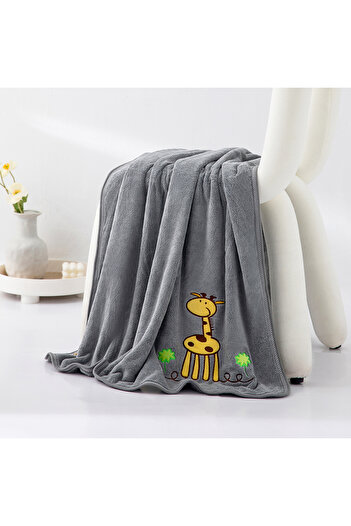 REEFI Large baby towel, rustic grey