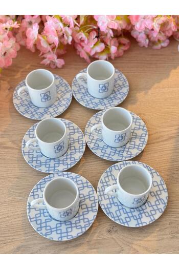 Porland Tamina Desen5 6 Person 12 Piece Coffee Cup Set 90Cc