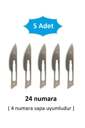 QBR Home Pack of 5 24 Number Wooden Sculpture Carving Art Replacement Blade. Plug-In Type (Compatible with Sapa Number 4)
