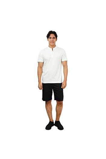 Giordano Men's Slim Fit Cotton Henley Tee