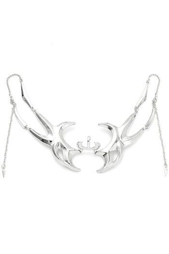 Tessero Metal party mask with jaw support and ear hooks, stainless steel, Tessero, u