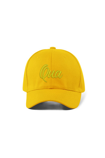 QUATEX Qua Embroidered Hat – Yellow 100% Cotton Gabardine Unisex Model