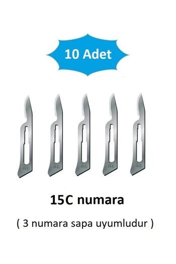 QBR Home Pack of 10 15C Number Wood Sculpture Carving Art Replacement Blade. Plug-In Type (Compatible with Sapa Number 3)