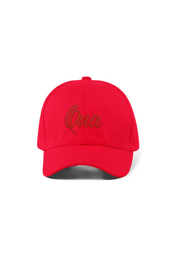 QUATEX Qua Embroidered Hat – Red 100% Cotton Gabardine Unisex Model