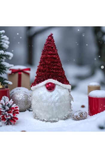 Kuzey Vip High Quality Christmas Christmas Luck Gnom Decor Shiny Metallic Christmas Window Display Decorations 41X18 cm