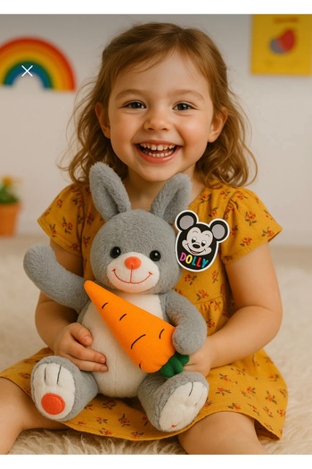 ABACA Rabbit Plush with Carrot 60 cm