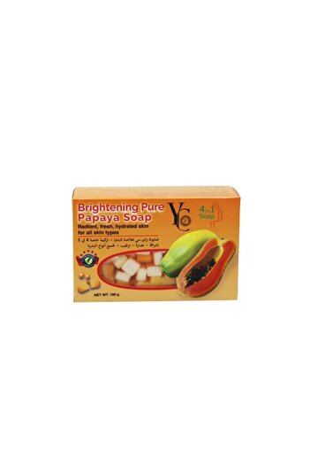 YC YC Pure Herbal Papaya Soap 4 in 1 - 100g Pack of 6