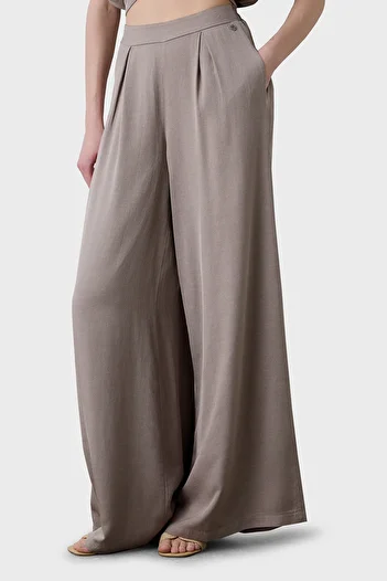BSB Wide Leg High Waist Wide Leg Pleated Trousers Pants 053