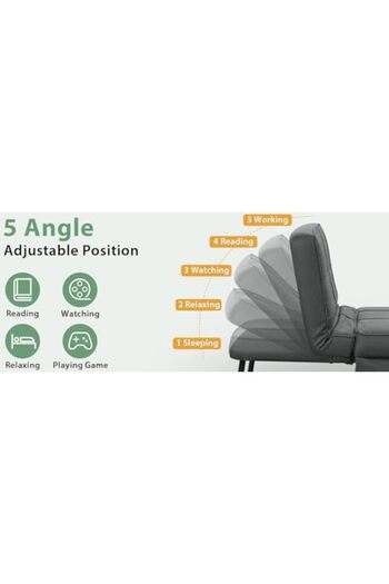 Generic Sofa Bed, 4 in 1 Multi Function Folding Ottoman Sleeper Bed, Modern Convertible Chair Adjustable Bac