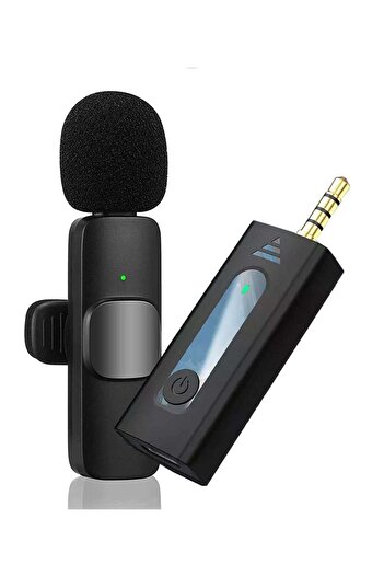 Generic K35 Wireless Collar AUX Microphone 2 Mic Plug and Play Mike for Video Recording Interview Podcast Vl