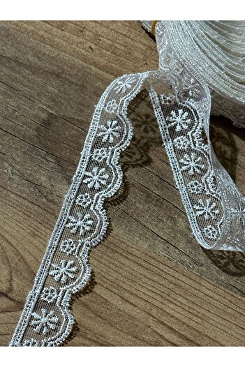 efem gipür Passion Flower Pattern Tulle Tape Table Cloth Collar 8.5 Meters