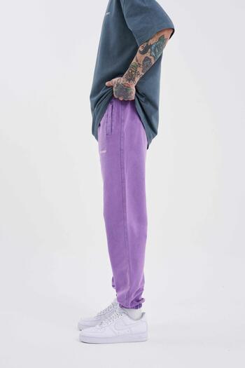 Machinist Men's Luxury Basic Washed Jogger Sweatpants New Purple