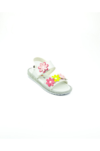 Minican Wendy 62 White Girl's Floral Sandals