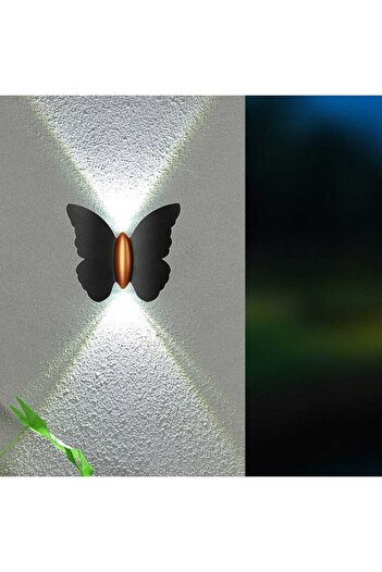 fullreyon Elektrikle Çalışır, 6 Watt GÜN IŞIĞI Ledli Kelebek Duvar Aplik İç ve Dış Mekan IP65 Led Duvar Aplik