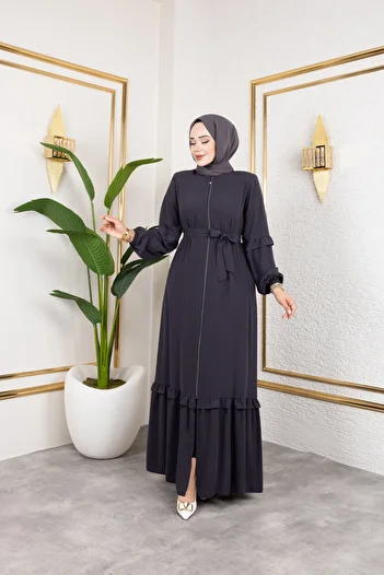 Butik Medina Silk Ruffle Detail Feracce