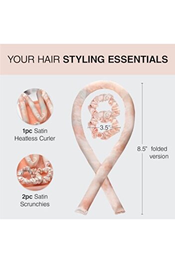 Kitsch Satin Heatless Curling Set - Hair Rollers for Heatless Curls | Heatless Hair Curlers & Hot Ro
