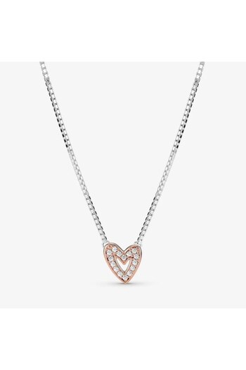 Pandora Colier cu pandantiv tip Inima Forever Yours din Argint 925 - 45 cm