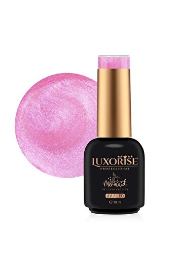LUXORISE Mermaid Semi-Permanent Nail Polish - Pearlized Pink 10ml