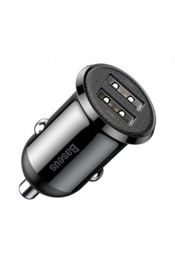 Baseus Încărcător auto 2x USB, 4.8A - (CCALP-01) - Negru