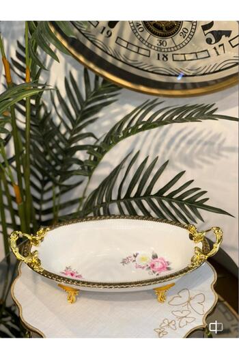 DM HOME Small Size Porcelain Presentation with Metal Legs