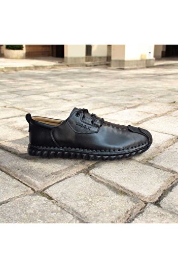Luis Figo Men's 100% Genuine Leather Flexible Rubber Sole Orthopedic Summer Casual and Comfortable Walking Shoes