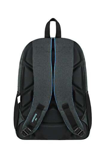 Bliss Antrasit Keten Kumaş Sırt Çantası Unisex Günlük ve Okul Laptop Bölmeli Çanta