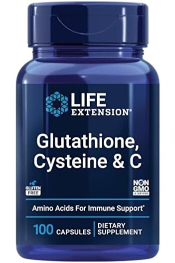 Life Extension Glutathione Cysteine & C Antioxidant with Vitamin C Amino Acids & L-Cysteine for Immu