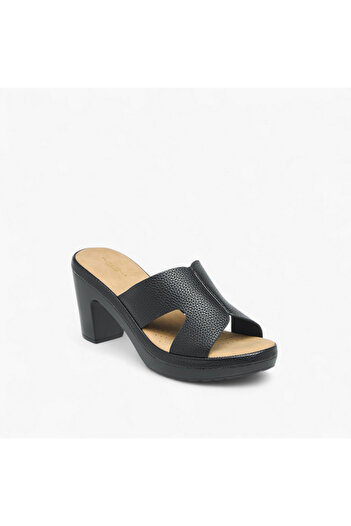 Flora Bella by Shoexpress Flora Bella Cut-Out Detail Slip-On Sandals with Block Heels