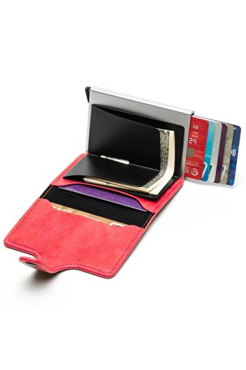iUni P2 RFID Wallet, 10 cards, Red