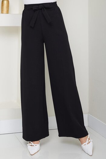 hafsamina Tie-Up Pants Black Hm2782