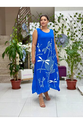 Punta Otantik Vl3035 Sleeveless Printed Voile Dress Saks