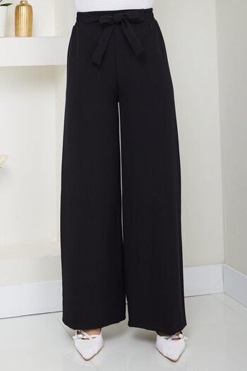 hafsamina Tie-Up Pants Black Hm2782