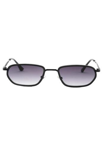 Merand Women's Black Oval Frame Sunglasses – Purple Gradient Glass