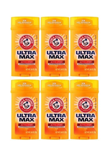 Max Arm & Hammer Ultra Max Antiperspirant Deodorant, 6 Active Sport Packs