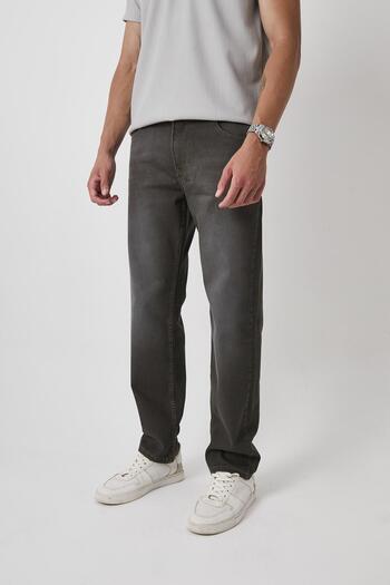 DAMGA JEANS Men's Wide Leg Stretchy Baggy Smoked Jeans