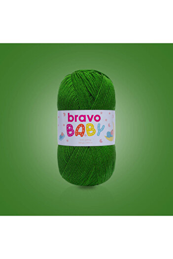 Bravo Baby Anti-Pilling (Anti-Pilling) Baby Wool 100 Gr 250 Yards (Κωδικός χρώματος: 320) Πράσινο