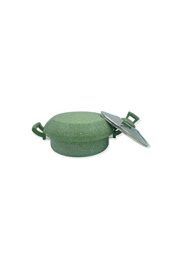 drobina Turkish Granite Upside-Down Pot 3 Pieces Dropina 28 cm Green