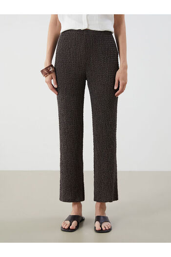 LC Waikiki Elastic Waist Textured Women's Trousers