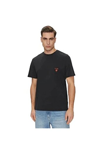 Guess Ανδρικό μπλουζάκι με κανονική εφαρμογή Ss Cn Gd Palm