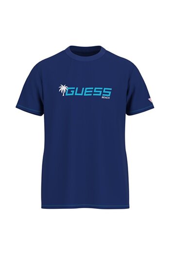 Guess Μπλουζάκι SS CN PALM LOGO