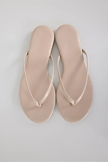 5in1Canpolat Beige Flip Flops 007